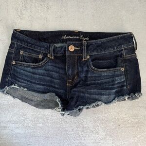 Women's American Eagle Outfitters Dark Blue Denim Shorts
